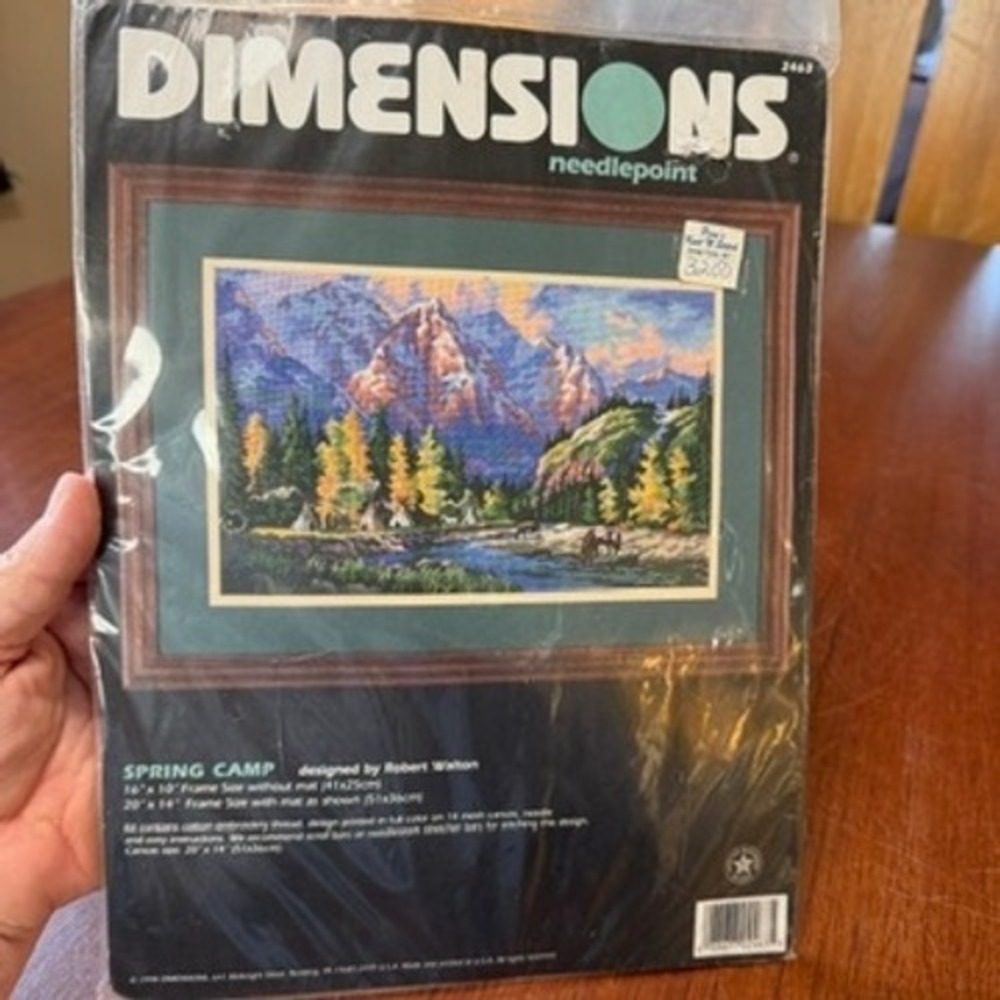 Dimensions Spring Camp Needlepoint Kit 2463 Robert Walton Mountain Landscape 98
